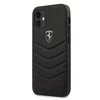 Apple iPhone 12 Mini Ferrari dėklas Off Track Quilted (FEHQUHCP12SBK) juodos spalvos