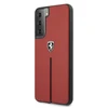 Samsung Galaxy S21 Plus Ferrari dėklas Off Track odinis Nylon Stripe (FEOSIHCS21MRE) raudonos spalvos