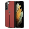 Samsung Galaxy S21 Plus Ferrari dėklas Off Track odinis Nylon Stripe (FEOSIHCS21MRE) raudonos spalvos