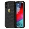 Apple iPhone 12 Mini Ferrari dėklas On Track Real Carbon (FERCAHCP12SBK) juodos spalvos