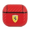 Apple AirPods 3 ausinių dėklas Ferrari On Track PU Carbon (FESA3CARE) raudonos spalvos