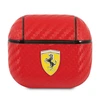 Apple AirPods 3 ausinių dėklas Ferrari On Track PU Carbon (FESA3CARE) raudonos spalvos