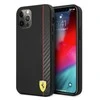 Apple iPhone 12 Pro Max Ferrari dėklas On Track Carbon Stripe (FESAXHCP12LBK) juodos spalvos