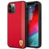 Ferrari FESAXHCP12LRE Apple iPhone 12 Pro Max 6.7" dėklas telefonui raudonos spalvos On Track Carbon Stripe