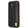 Apple iPhone 12 Mini Ferrari dėklas On Track Carbon Stripe (FESAXHCP12SBK) juodos spalvos