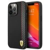 „Ferrari FESAXHCP13XBK iPhone 13 Pro Max“ 6,7 colio juodas kietas dėklas „On Track Carbon Stripe“
