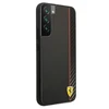 Samsung Galaxy S22 Plus Ferrari dėklas On Track Carbon Stripe (FESAXHCS22MBK) juodos spalvos