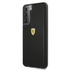 Samsung Galaxy S21 Plus Ferrari dėklas On Track Perforated (FESPEHCS21MBK) juodos spalvos