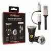 Ferrari pakrovėjas FEBCCCBUNBK 2in1 MFI Lightning/micro USB juoda/juoda