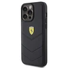 Apple iPhone 15 Pro Max Ferrari dėklas Quilted Metal Logo (FEHCP15XRDUK) juodos spalvos