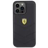 Apple iPhone 15 Pro Max Ferrari dėklas Quilted Metal Logo (FEHCP15XRDUK) juodos spalvos