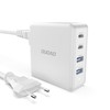 GaN 100W fast laidinis įkroviklis 2 x USB-C / 2 x USB Dudao A100EU - baltos spalvos