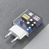 GaN Dudao A30EUT 30W USB-A / USB-C laidinis įkroviklis + USB-C – USB-C kabelis – baltos spalvos