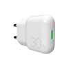 GaN Puro SLIMPRO 30W USB-C laidinis įkroviklis – baltos spalvos