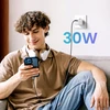 Mini greitasis įkroviklis Ugreen GaN USB C 30W, CD319 Nexode, Baltas