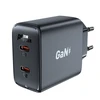 Acefast A49 sieninis įkroviklis, 2x USB-C, 35W PD (juodas)
