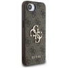 Guess PU 4G Metal Logo Apple iPhone 16e dėklas telefonui rudos spalvos