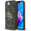 Guess PU 4G Metal Logo Apple iPhone 16e dėklas telefonui rudos spalvos