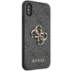 Apple iPhone X / XS Guess dėklas 4G Big Metal Logo (GUHCPX4GMGGR) pilkos spalvos