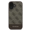GUESS dėklas skirtas Apple iPhone 16 Plus GUHCP16MG4GLBR (PC/TPU 4G PU Bottom Stripe) rudos spalvos