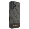 GUESS dėklas skirtas Apple iPhone 16 Plus GUHCP16MG4GLBR (PC/TPU 4G PU Bottom Stripe) rudos spalvos