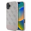 Guess GUHCP16SG4GLPI Apple iPhone 16 6.1″ rožinės spalvos harddėklas 4G Bottom Stripe