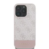 Guess 4G Bottom Stripe Apple iPhone 16 Pro – dėklas telefonui rožinės spalvos