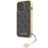 Apple iPhone 14 Pro Max Guess dėklas 4G Charms Collection (GUHCP14XGF4GGR) pilkos spalvos