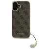 Guess GUHCP16SGF4GBR Apple iPhone 16 6.1" dėklas telefonui rudos spalvos 4G Charms Collection
