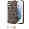 GUESS dėklas skirtas Samsung Galaxy S24 GUHCS24SGF4GBR (4G Charm) rudos spalvos
