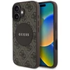 Guess 4G Circle Classic Logo MagSafe dėklas iPhone 16 - ruda