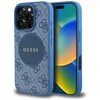 Guess 4G Circle Classic Logo MagSafe dėklas iPhone 16 Pro - mėlynas