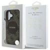 Guess 4G Circle Classic Logo MagSafe dėklas iPhone 16 - ruda