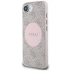 Guess 4G Circle Classic Logo MagSafe dėklas iPhone 16e - rožinis