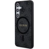 Guess 4G Collection Leather Metal Logo MagSafe – dėklas skirtas Samsung Galaxy S24 juodas