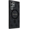 Dėklas GUESS GUHMS24LG4GFRK S24 ULTRA S928 JUODA/Juodas HARDCASE 4G COLLECTION LEATHER METAL MAGSAFE