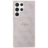Dėklas Guess 4G Collection Leather Metal Logo MagSafe – Case Samsung Galaxy S24 Ultra Rožinė