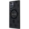 Dėklas GUESS GUHMS24LG4GFRK S24 ULTRA S928 JUODA/Juodas HARDCASE 4G COLLECTION LEATHER METAL MAGSAFE