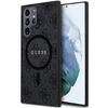 Dėklas GUESS GUHMS24LG4GFRK S24 ULTRA S928 JUODA/Juodas HARDCASE 4G COLLECTION LEATHER METAL MAGSAFE