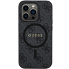 Dėklas Guess GUHMP14XG4GFRK iPhone 14 Pro Max 6.7" juodas/juodas hardcase 4G Collection Leather Metal Logo MagSafe