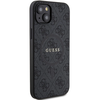 Dėklas GUESS GUHMP15SG4GFRK IPHONE 15/14/13 6.1 "Juodas / Juodas HARDCASE 4G COLLECTION LEATHER METAL MAGSAFE LOGO