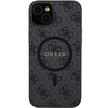 Dėklas GUESS GUHMP15SG4GFRK IPHONE 15/14/13 6.1 "Juodas / Juodas HARDCASE 4G COLLECTION LEATHER METAL MAGSAFE LOGO
