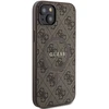 Dėklas GUESS GUHMP15SG4GFRW IPHONE 15/14/13 6.1 "BROWN / BROWN HARDCASE 4G COLLECTION LEATHER METAL LOGO MAGSAFE