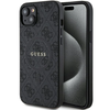 Dėklas GUESS GUHMP15SG4GFRK IPHONE 15/14/13 6.1 "Juodas / Juodas HARDCASE 4G COLLECTION LEATHER METAL MAGSAFE LOGO