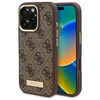 Guess 4G Logo Plate MagSafe Apple iPhone 16 Pro Case - dėklas telefonui rudos saplvos