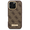 Guess 4G Logo Plate MagSafe Apple iPhone 16 Pro Case - dėklas telefonui rudos saplvos