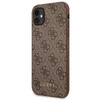 Apple iPhone 11 Guess Dėklas 4G Metal Gold Logo (GUHCN61G4GFBR) rudos spalvos