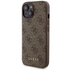 Apple iPhone 15 Guess dėklas + Powerbank MagSafe 4G Metal Logo 5000mAh (GUBPM5P15S4GEMGW) rudos spalvos