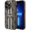 Apple iPhone 15 Pro Guess dėklas 4G Printed Stripes MagSafe (GUHMP15LP4RPSW) rudos spalvos