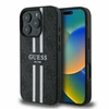 Guess 4G Printed Stripes MagSafe Apple iPhone 16 Pro - dėklas telefonui juodos spalvos